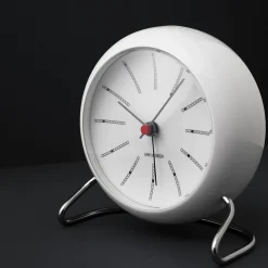 Arne Jacobsen Klokker Og Værstjanor*Clocks Bankers Bordur Ø11 cm hvit