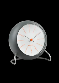 Arne Jacobsen Klokker Og Værstjanor*Clocks Bankers Bordur Ø11 cm mørk grå