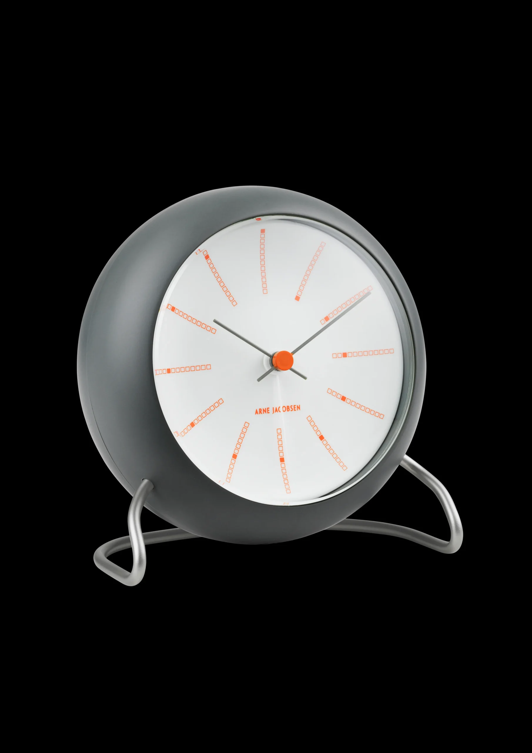 Arne Jacobsen Klokker Og Værstjanor*Clocks Bankers Bordur Ø11 cm mørk grå