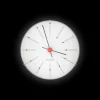 Arne Jacobsen Klokker Og Værstjanor*Clocks Bankers Veggur Ø12 cm hvit/sort/rød