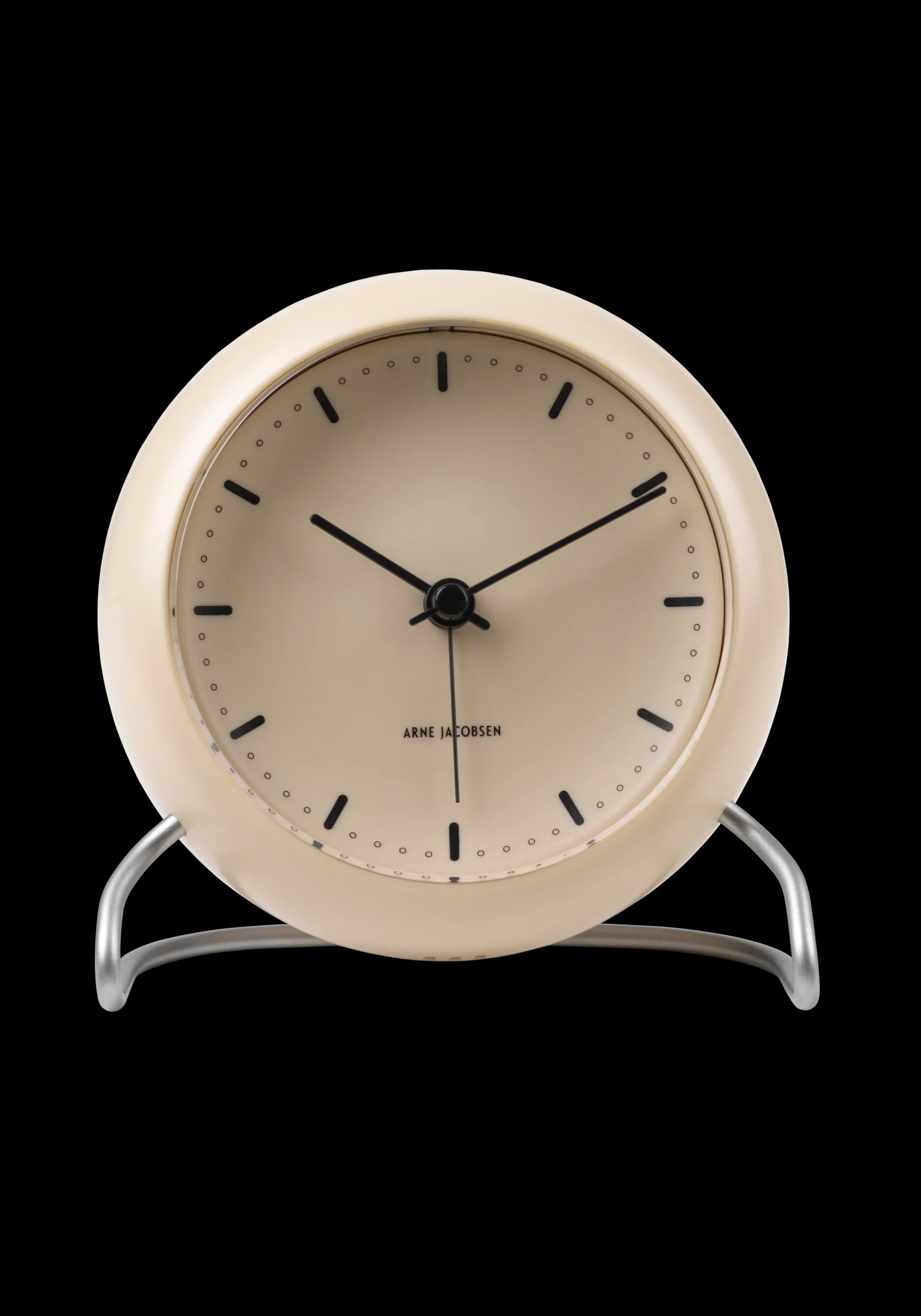 Arne Jacobsen Klokker Og Værstjanor*Clocks City Hall Bordur Ø11 cm sandy beige