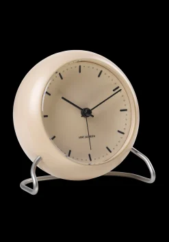 Arne Jacobsen Klokker Og Værstjanor*Clocks City Hall Bordur Ø11 cm sandy beige