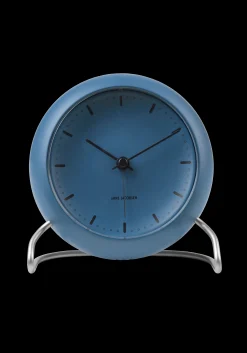 Arne Jacobsen Klokker Og Værstjanor*Clocks City Hall Bordur Ø11 cm stone blue