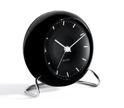 Arne Jacobsen Klokker Og Værstjanor*Clocks City Hall Bordur Ø11 cm sort