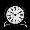 Arne Jacobsen Klokker Og Værstjanor*Clocks Roman Bordur Ø11 cm hvit/sort