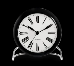 Arne Jacobsen Klokker Og Værstjanor*Clocks Roman Bordur Ø11 cm hvit/sort