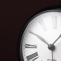 Arne Jacobsen Klokker Og Værstjanor*Clocks Roman Bordur Ø11 cm hvit/sort