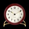 Arne Jacobsen Klokker Og Værstjanor*Clocks Station Bordur Ø11 cm bordeaux/hvit