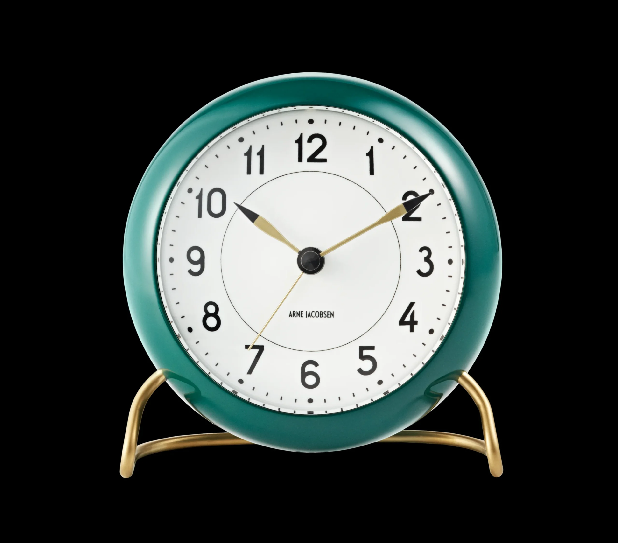 Arne Jacobsen Klokker Og Værstjanor*Clocks Station Bordur Ø11 cm grønn/hvit