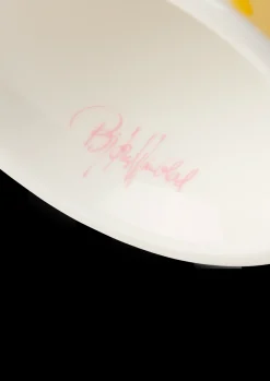 Bjørn Wiinblad Lysestaker Og Stearinlys|Telysholdere*Eva Telyslykt Ø6.5 cm gul/lavendel 2 stk.