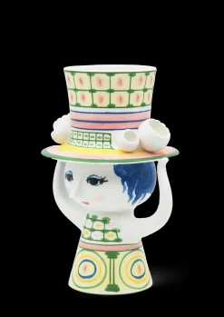 Bjørn Wiinblad Vaser Og Urtepotteskjulere*Lady with hat Vase H24.5 cm grønn - Kjøp nå