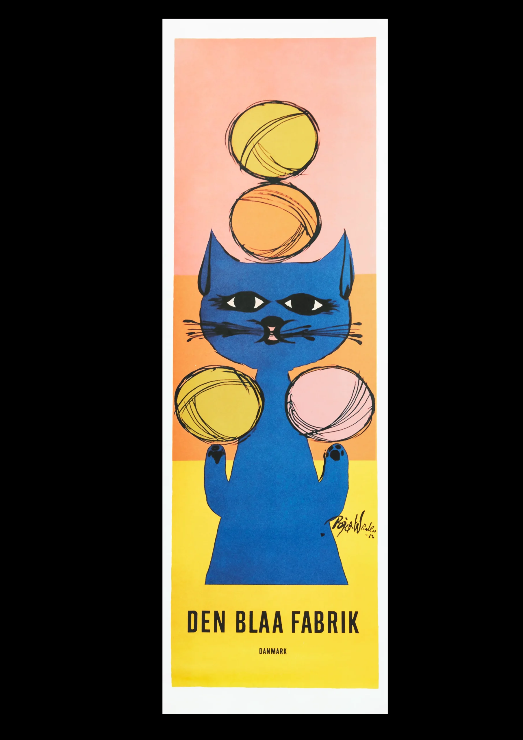 Bjørn Wiinblad Plakater Og Postkort|Barneplakater*Wiinblad Den Blå Fabrikken 30x90 cm multi