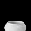 Lyngby Porcelæn Lysestaker Og Stearinlys|Kubbelysestaker*Curve Lysestake til kubbelys Ø11 cm hvit