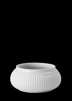 Lyngby Porcelæn Lysestaker Og Stearinlys|Kubbelysestaker*Curve Lysestake til kubbelys Ø11 cm hvit