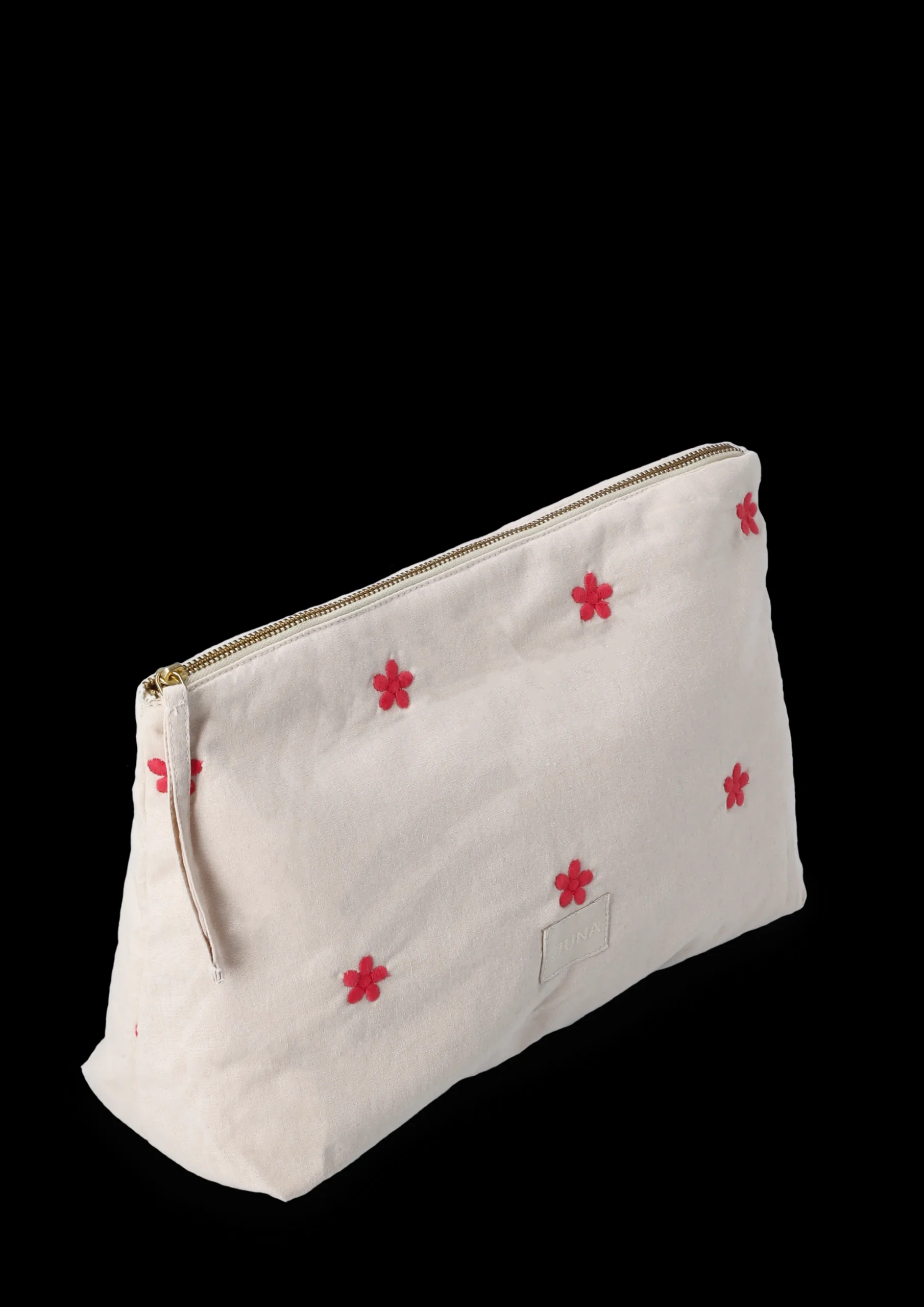 JUNA Nyheter|Vesker Og Toalettvesker*Daisy Karla Toalettveske 30x10x20 cm – Sand/Rød fra