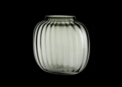 Holmegaard Vaser Og Urtepotteskjulere*Primula Oval Vase H17.5 smoke