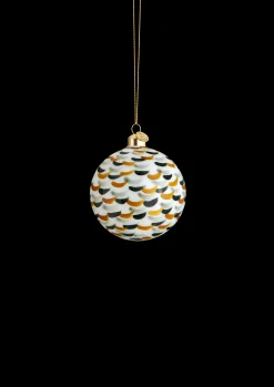 Holmegaard Julepynt|Julepynt*Souvenir Julekule Ø8 cm penselstrøk grønn