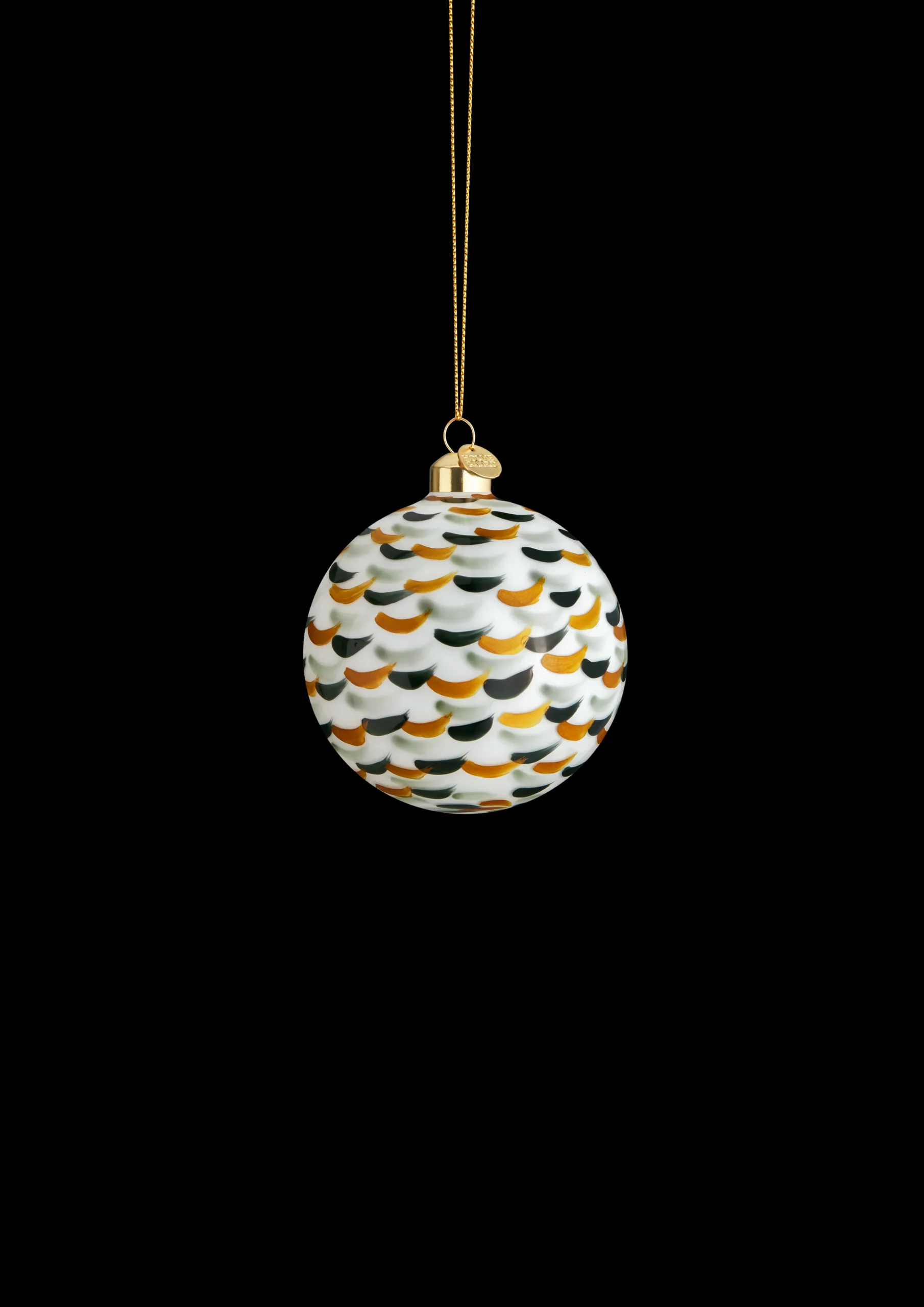 Holmegaard Julepynt|Julepynt*Souvenir Julekule Ø8 cm penselstrøk grønn