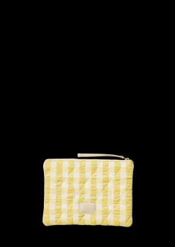 JUNA Vesker Og Toalettvesker*Bæk&Bølge Dalila Toiletbag 20x14 cm Gul/Hvit.