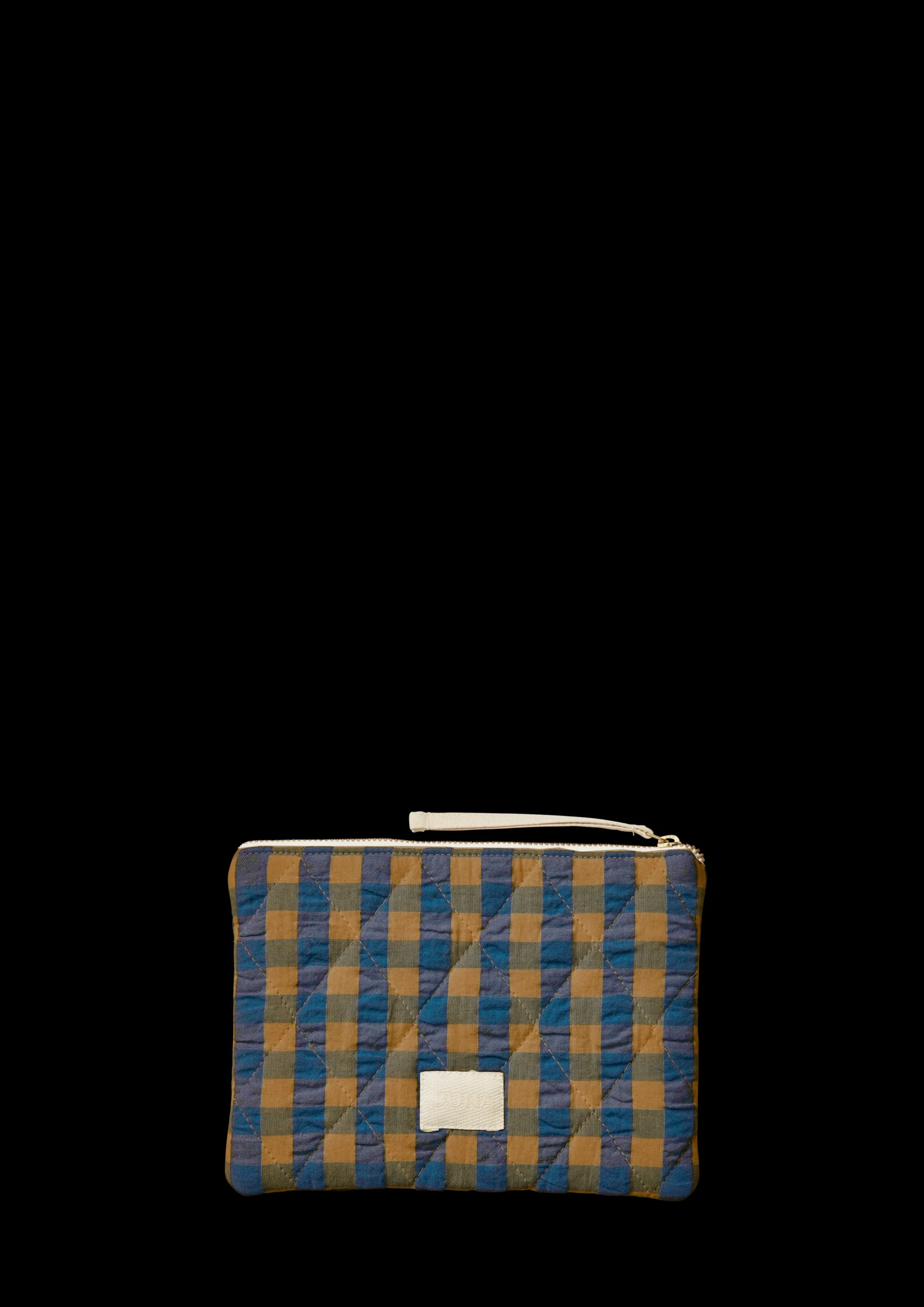 JUNA Vesker Og Toalettvesker*Bæk&Bølge Dalila Toiletbag 20x14 cm Blå/Oker.