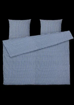 JUNA Sengetøy*Bæk&Bølge Sengetøy 220x220 cm mørk blå/hvit SE