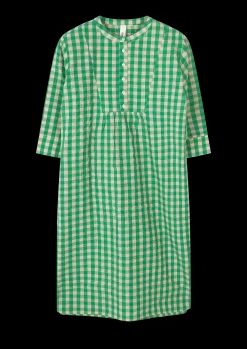 JUNA Kjoler|Nattøy*Bæk&Bølge Sonja dress S/M grønn/sand - Kjøp nå