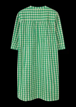 JUNA Kjoler|Nattøy*Bæk&Bølge Sonja dress S/M grønn/sand - Kjøp nå