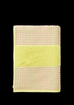 JUNA Nyheter|Håndklær*Check Håndkle 70x140 cm gul/pink