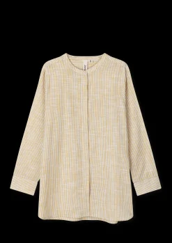JUNA Nattøy|Topper*Monochrome Lines Ida shirt XS oker/hvit