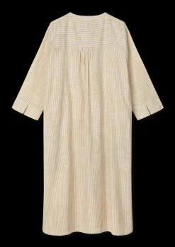 JUNA Kjoler|Nattøy*Monochrome Lines Sonja dress XS oker/hvit