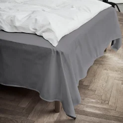 JUNA Laken*Percale Flatt laken 150x250 cm grå