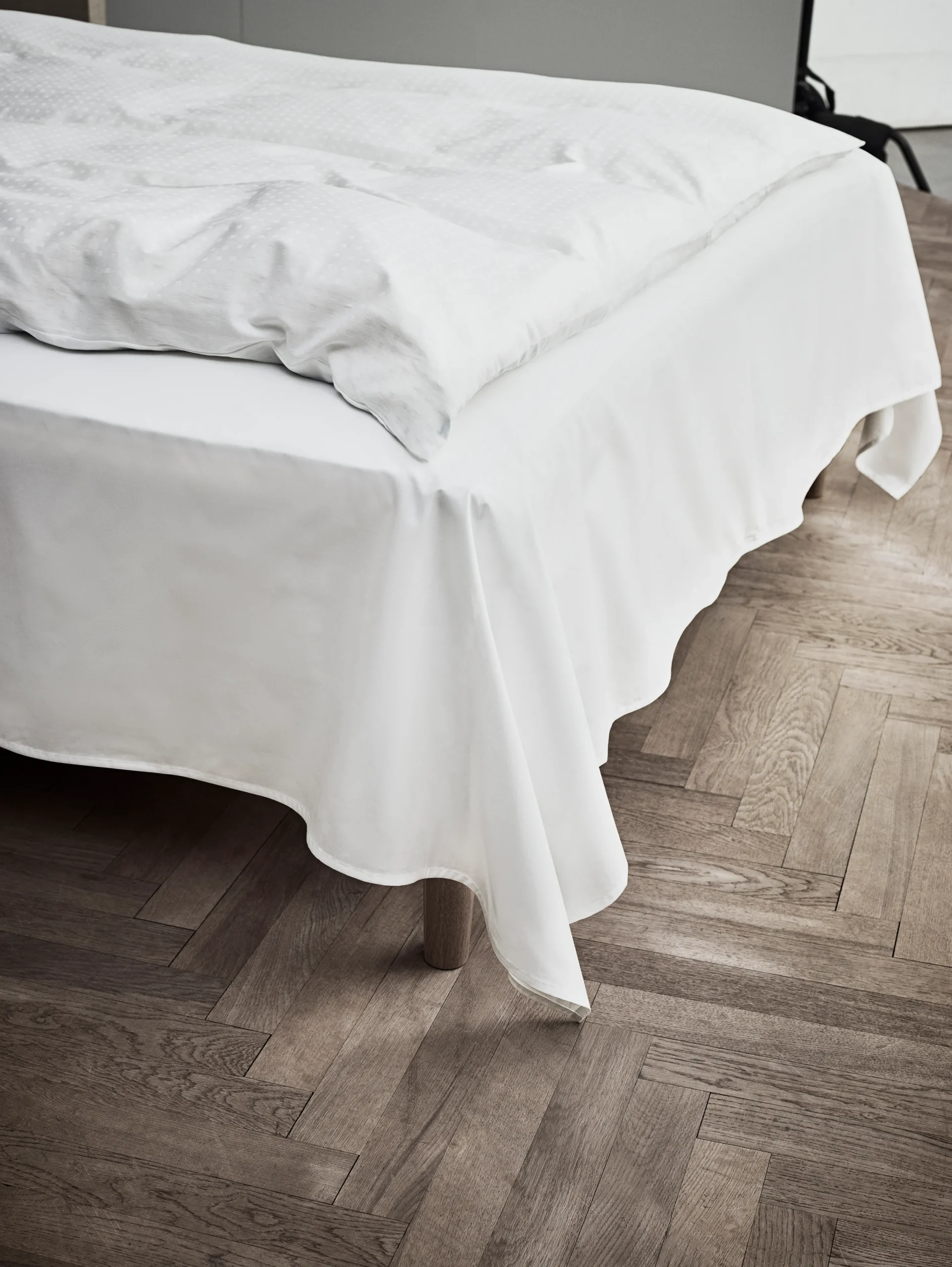 JUNA Laken*Percale Flatt laken 150x250 cm hvit