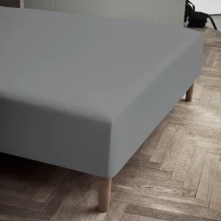 JUNA Laken*Percale Laken til rammemadrass 160x30x200 cm grå