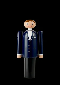 Kay Bojesen Trefigurer Og Skulpturer|Brud Og Brudgom*Groom Groom H18 cm blå/sort/hvid - Kjøb her