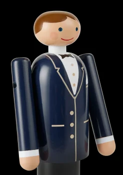 Kay Bojesen Trefigurer Og Skulpturer|Brud Og Brudgom*Groom Groom H18 cm blå/sort/hvid - Kjøb her