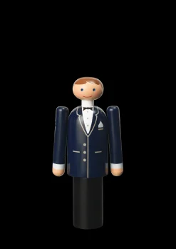 Kay Bojesen Trefigurer Og Skulpturer|Brud Og Brudgom*Groom H12 cm blå/sort/hvid - Kjøp med oss