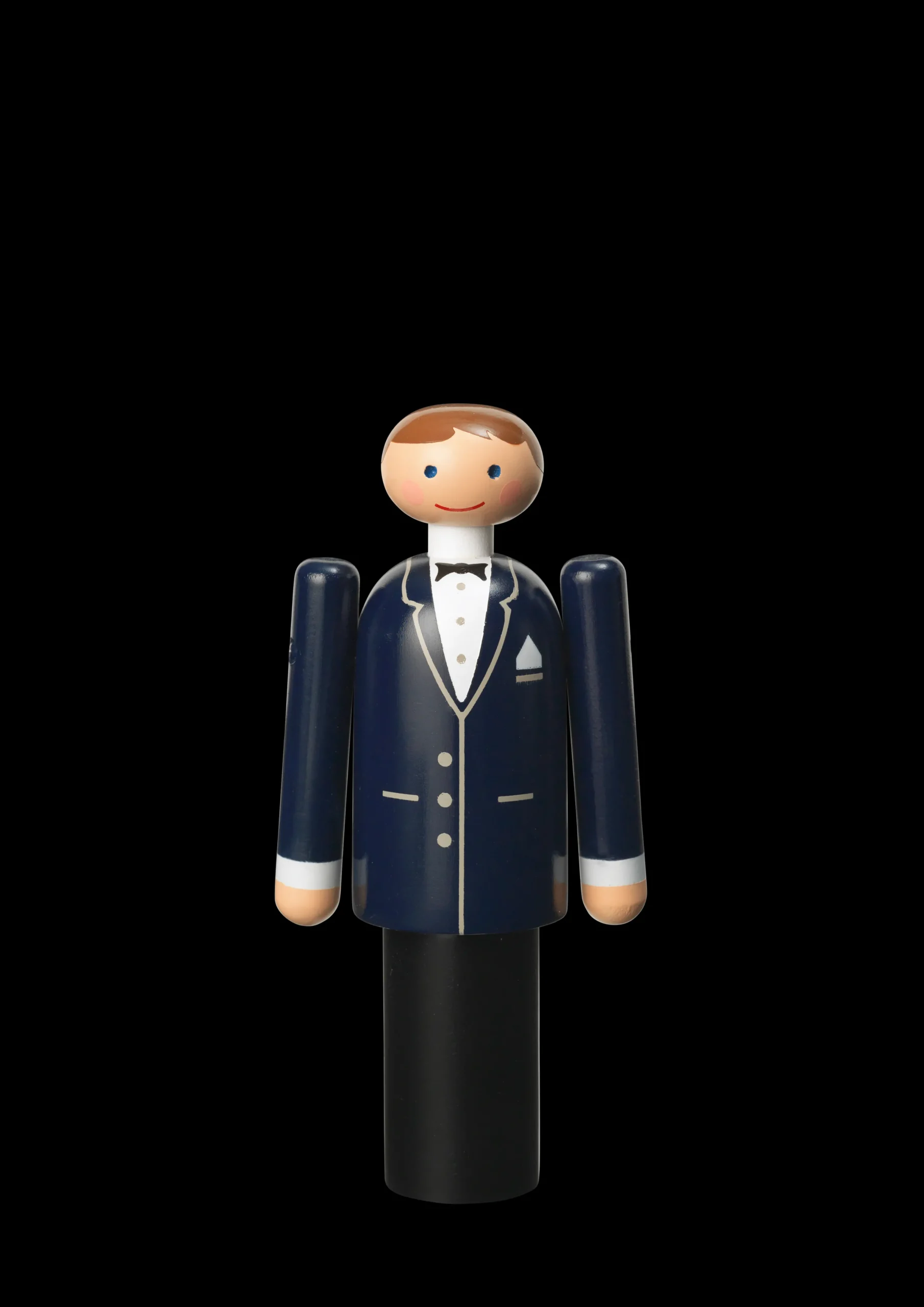 Kay Bojesen Trefigurer Og Skulpturer|Brud Og Brudgom*Groom H12 cm blå/sort/hvid - Kjøp med oss