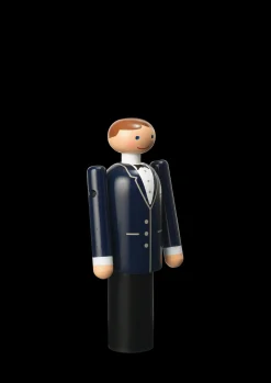 Kay Bojesen Trefigurer Og Skulpturer|Brud Og Brudgom*Groom H12 cm blå/sort/hvid - Kjøp med oss