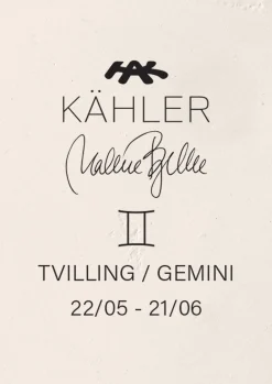 Kähler Stjernetegnsskulpturer|Trefigurer Og Skulpturer*Astro Gemini H24 hvit