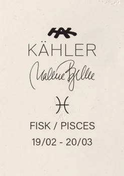 Kähler Stjernetegnsskulpturer|Trefigurer Og Skulpturer*Astro Pisces H13 hvit