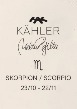 Kähler Stjernetegnsskulpturer|Trefigurer Og Skulpturer*Astro Scorpio H14 hvit
