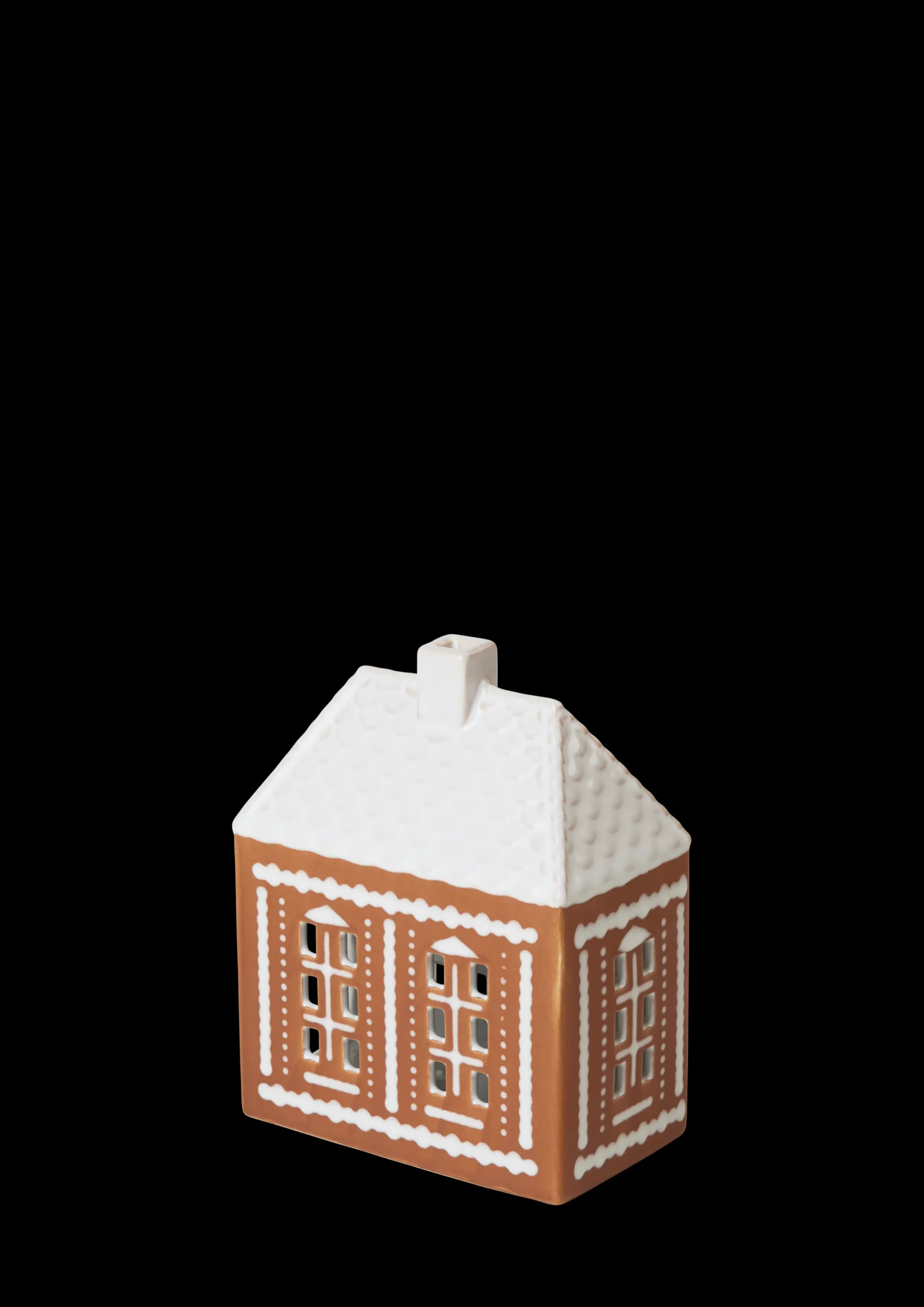 Kähler Lysestaker Og Stearinlys|Lyshus*Gingerbread Lyshus medium brun