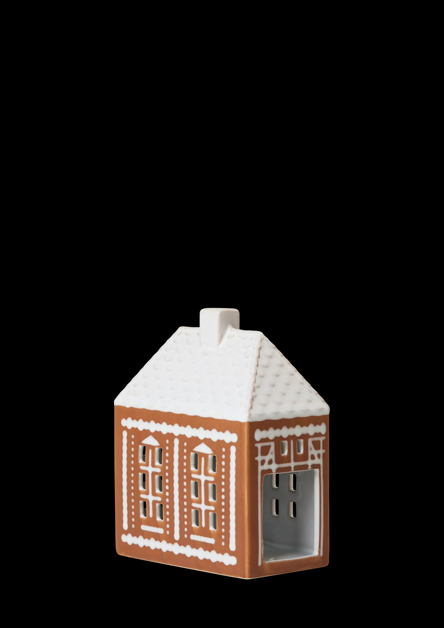 Kähler Lysestaker Og Stearinlys|Lyshus*Gingerbread Lyshus medium brun