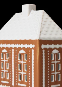 Kähler Lysestaker Og Stearinlys|Lyshus*Gingerbread Lyshus medium brun