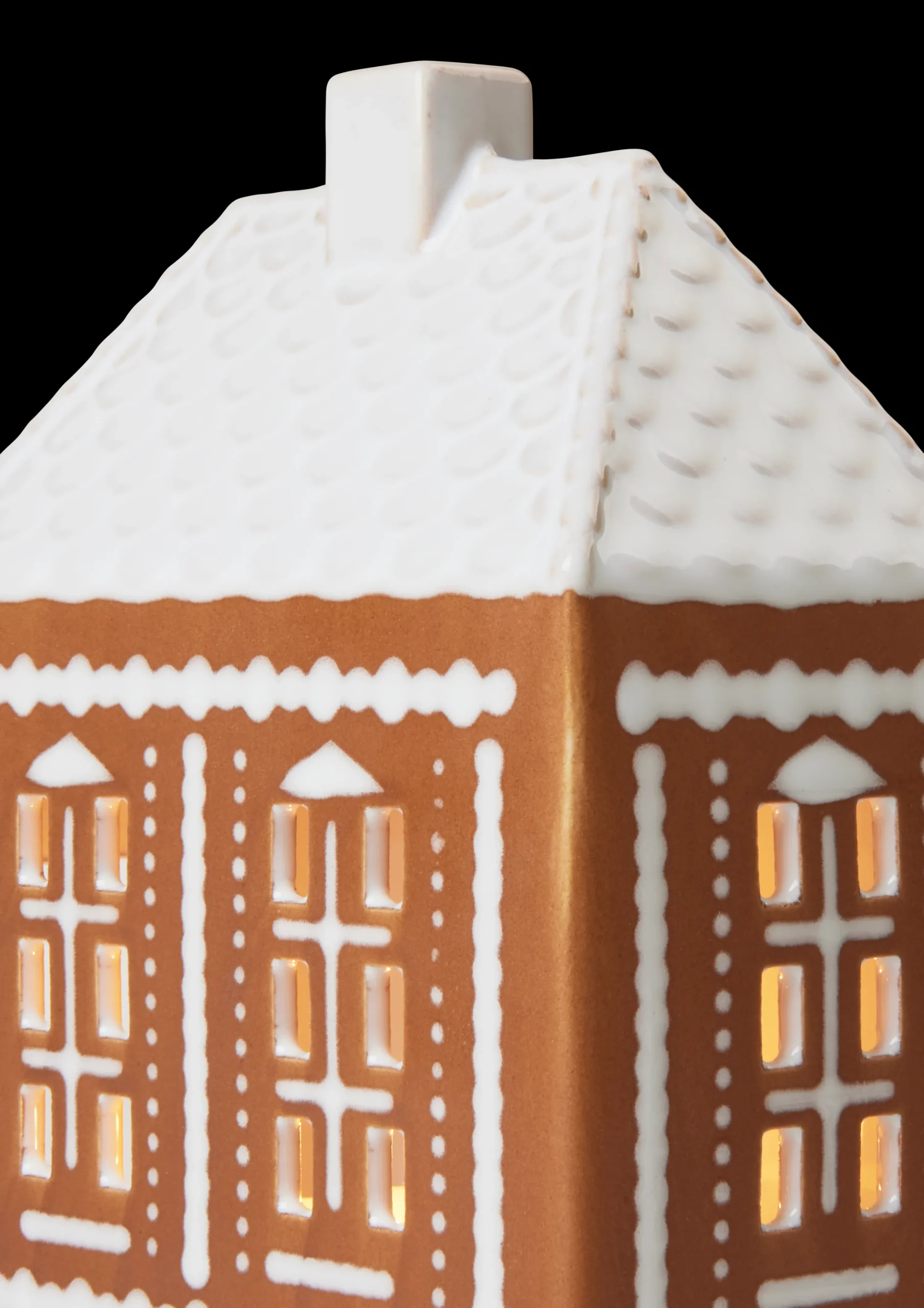 Kähler Lysestaker Og Stearinlys|Lyshus*Gingerbread Lyshus medium brun