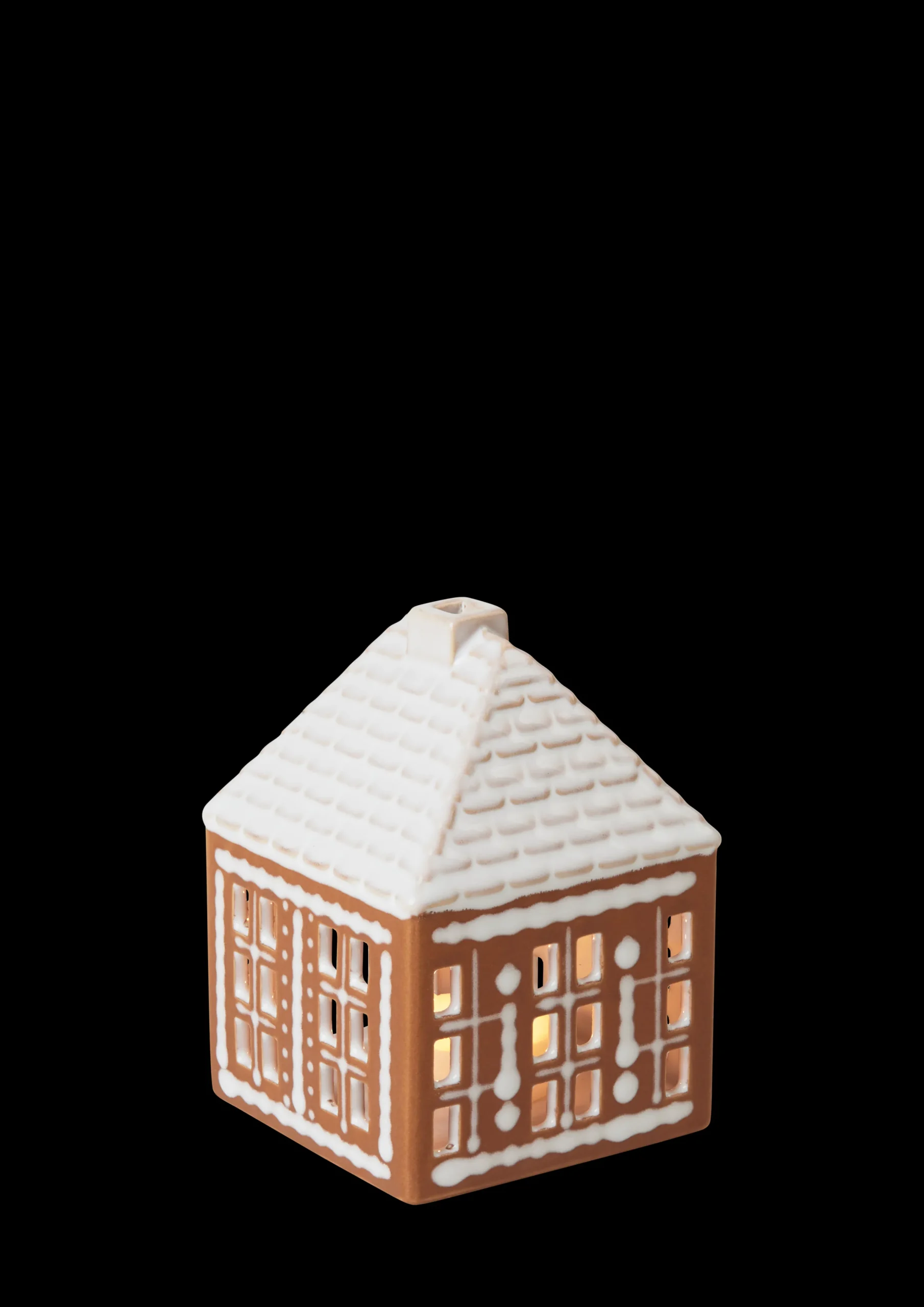 Kähler Lysestaker Og Stearinlys|Lyshus*Gingerbread Lyshus liten brun