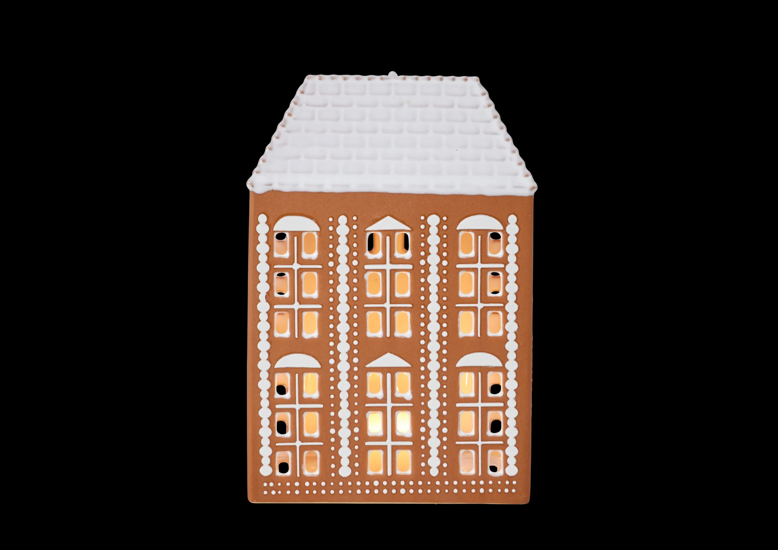 Kähler Lysestaker Og Stearinlys|Lyshus*Gingerbread Lyshus stor brun - Kjøp her