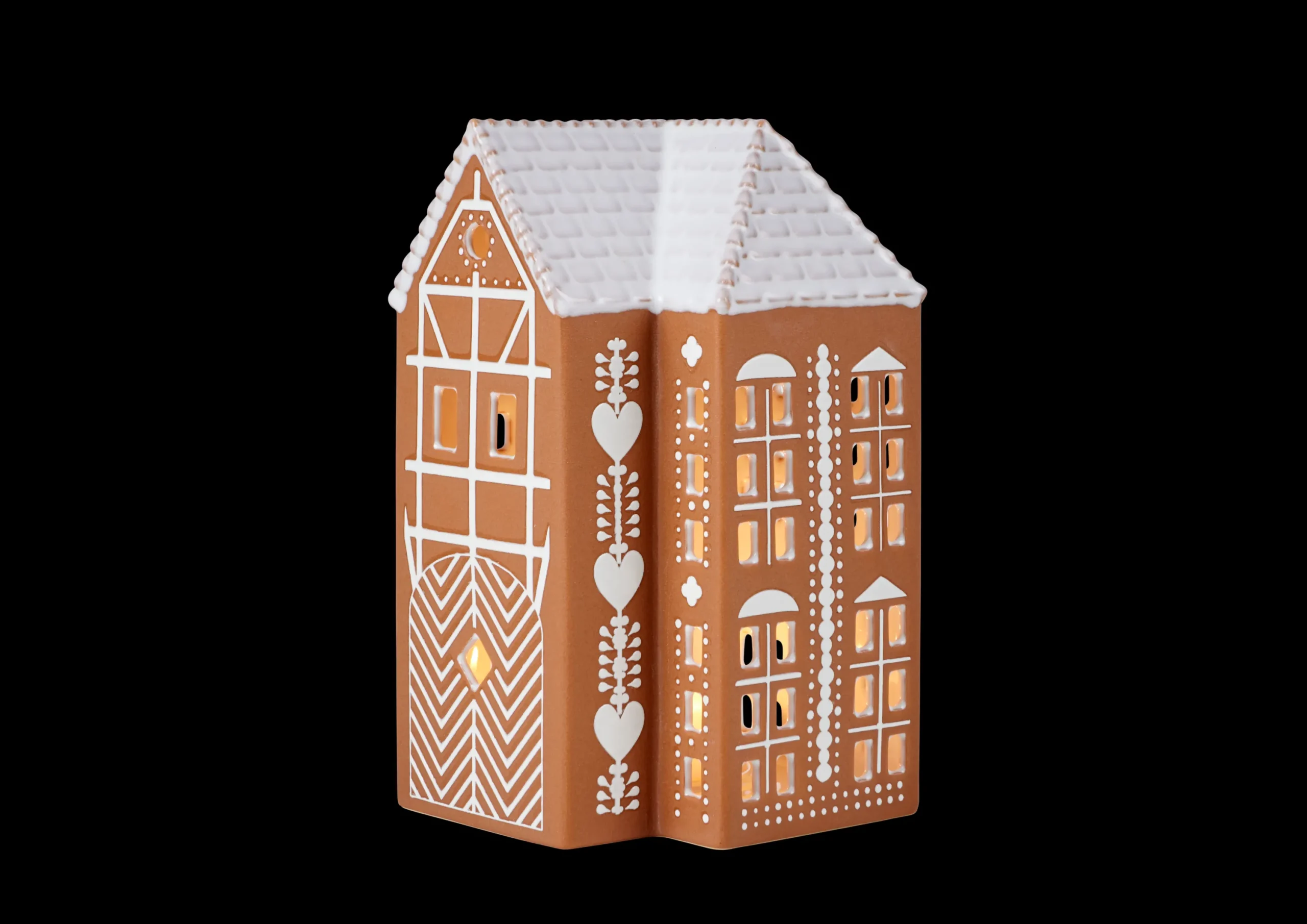 Kähler Lysestaker Og Stearinlys|Lyshus*Gingerbread Lyshus stor brun - Kjøp her