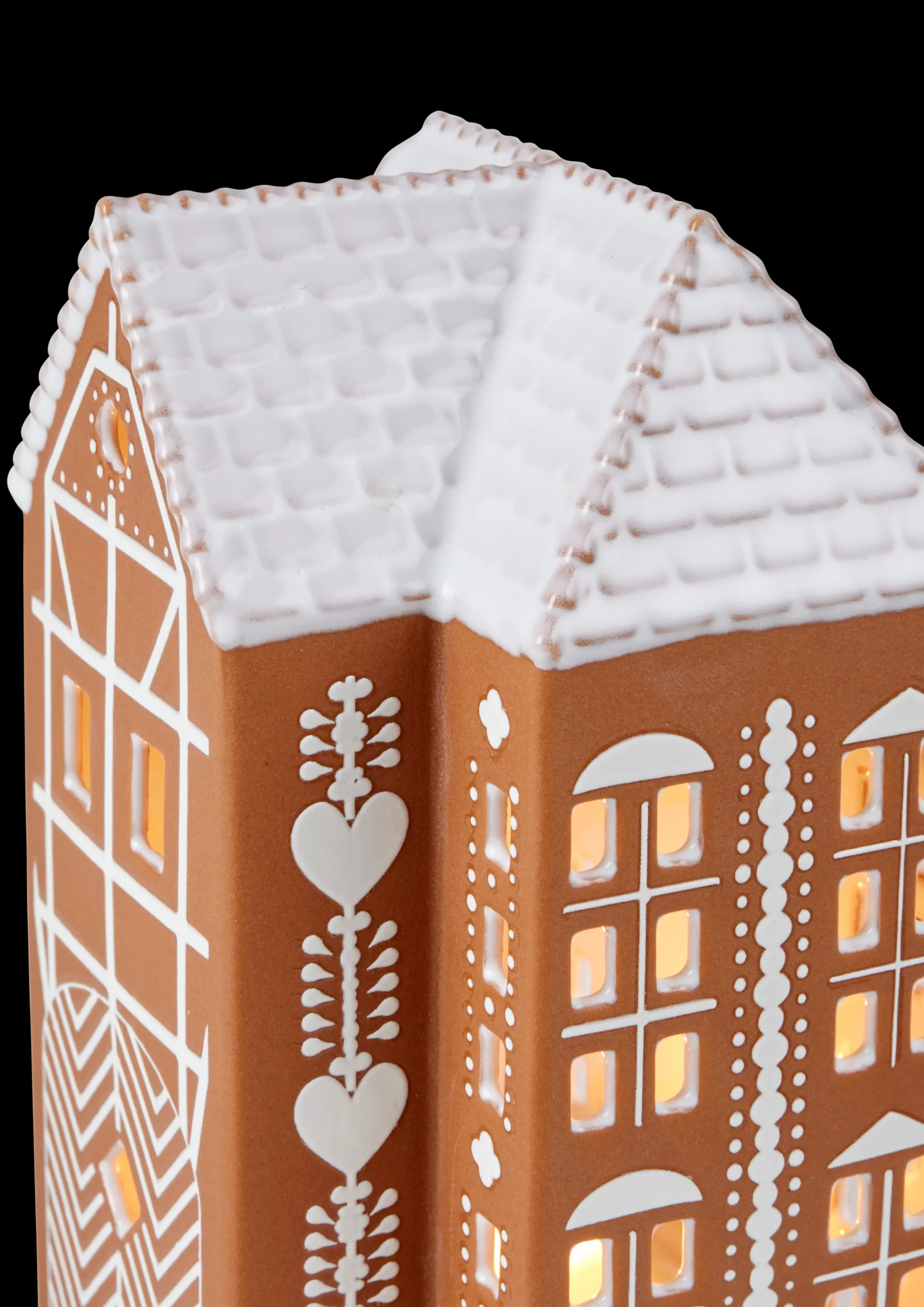 Kähler Lysestaker Og Stearinlys|Lyshus*Gingerbread Lyshus stor brun - Kjøp her