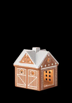 Kähler Lysestaker Og Stearinlys|Lyshus*Gingerbread Lyshus Julestall H11.5 brun - Kjøp nå
